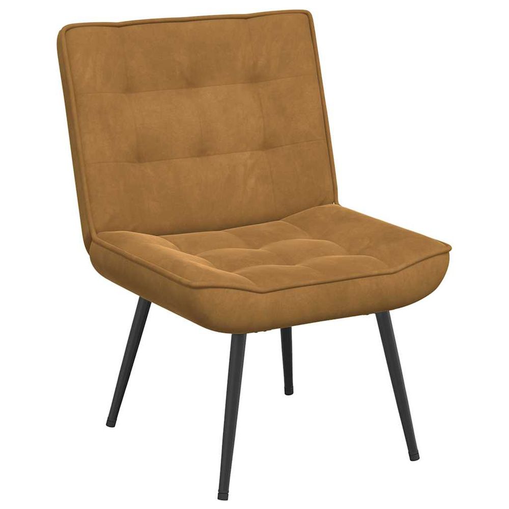 Chaise de relaxation marron 64x74x84 cm velours