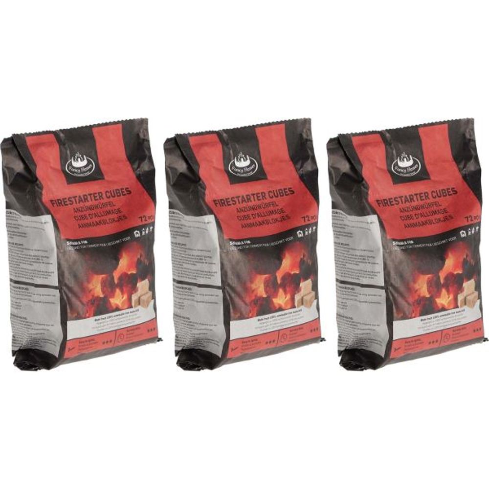 Cubes allume-feu 72 pièces (lot de 3)