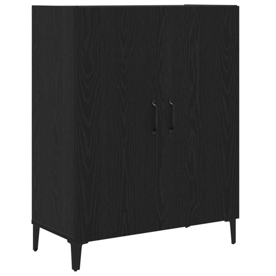 Buffet chêne noir 69,5x34x90 cm bois d'ingénierie