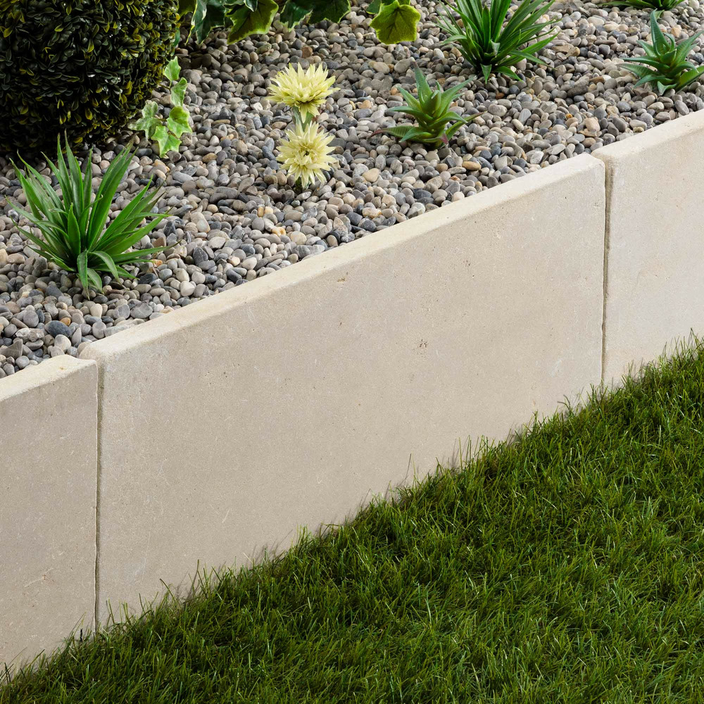 Bordure de jardin pierre de l'atlas beige 61x33x3 cm (à l'unité) - ro'ma nature