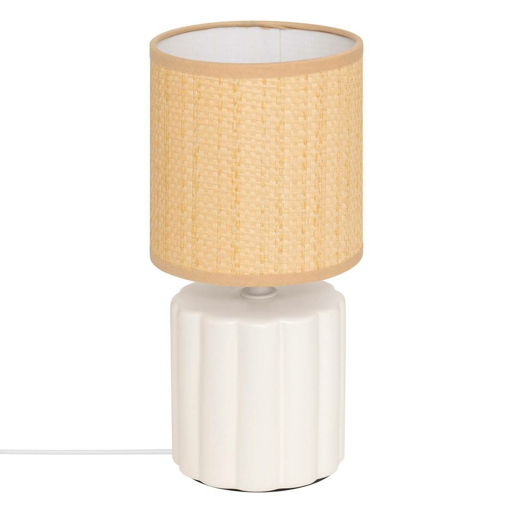 Lampe à poser champignon secteur tylia blanc h26,5cm