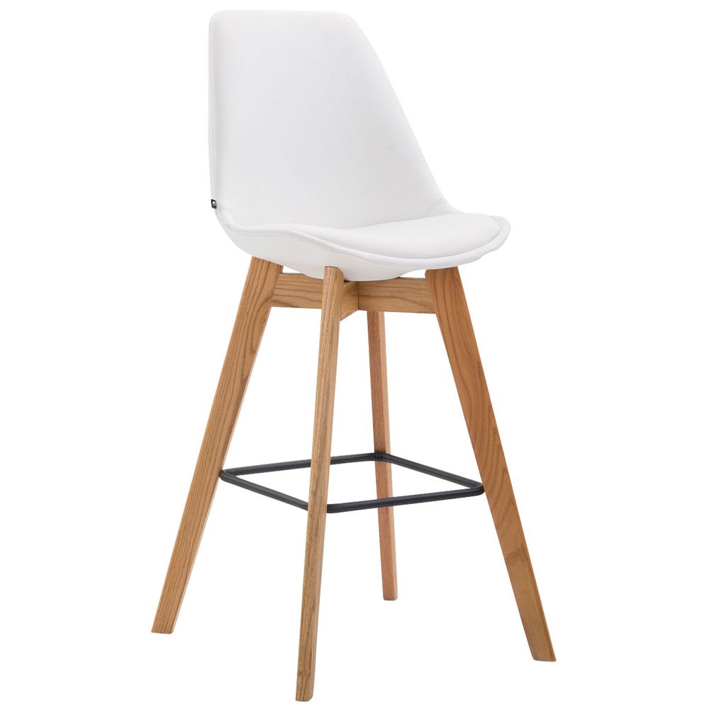Tabouret de bar metz simili cuir natura