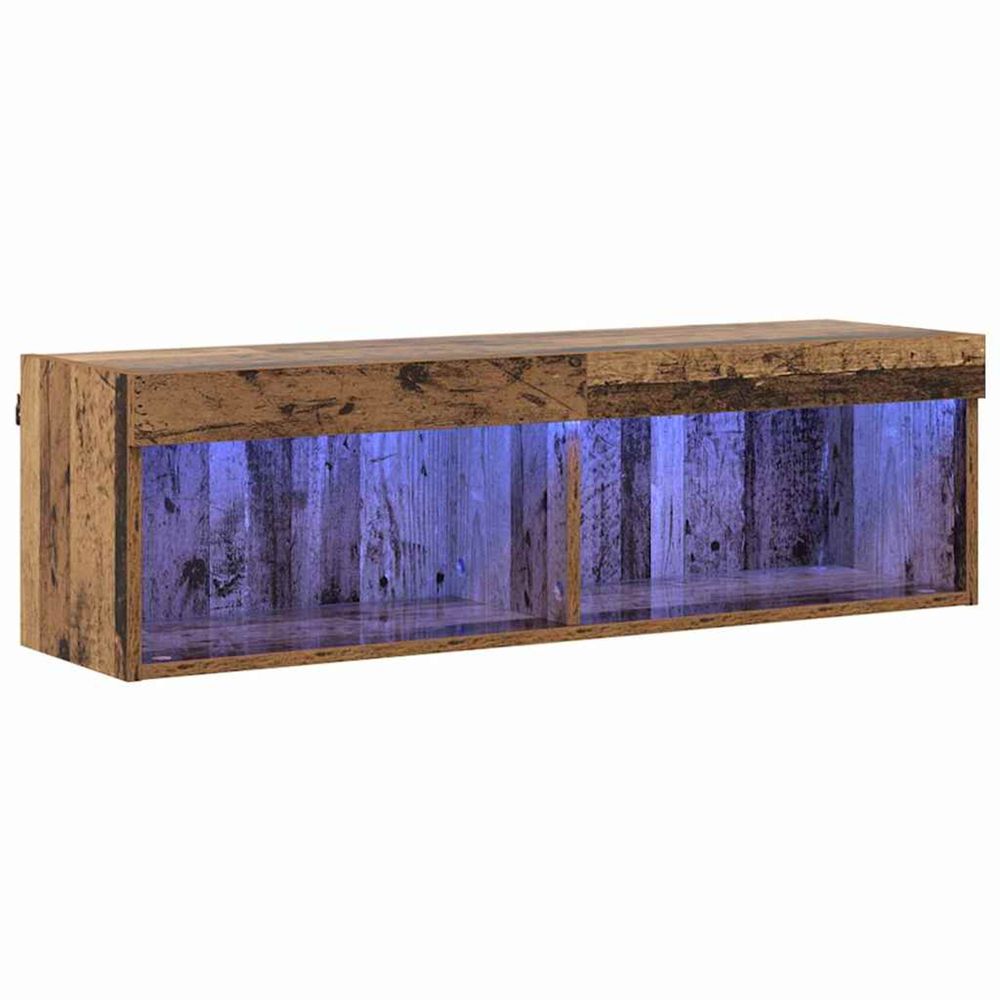 Ensemble meuble tv bois ancien bois d'ingénierie