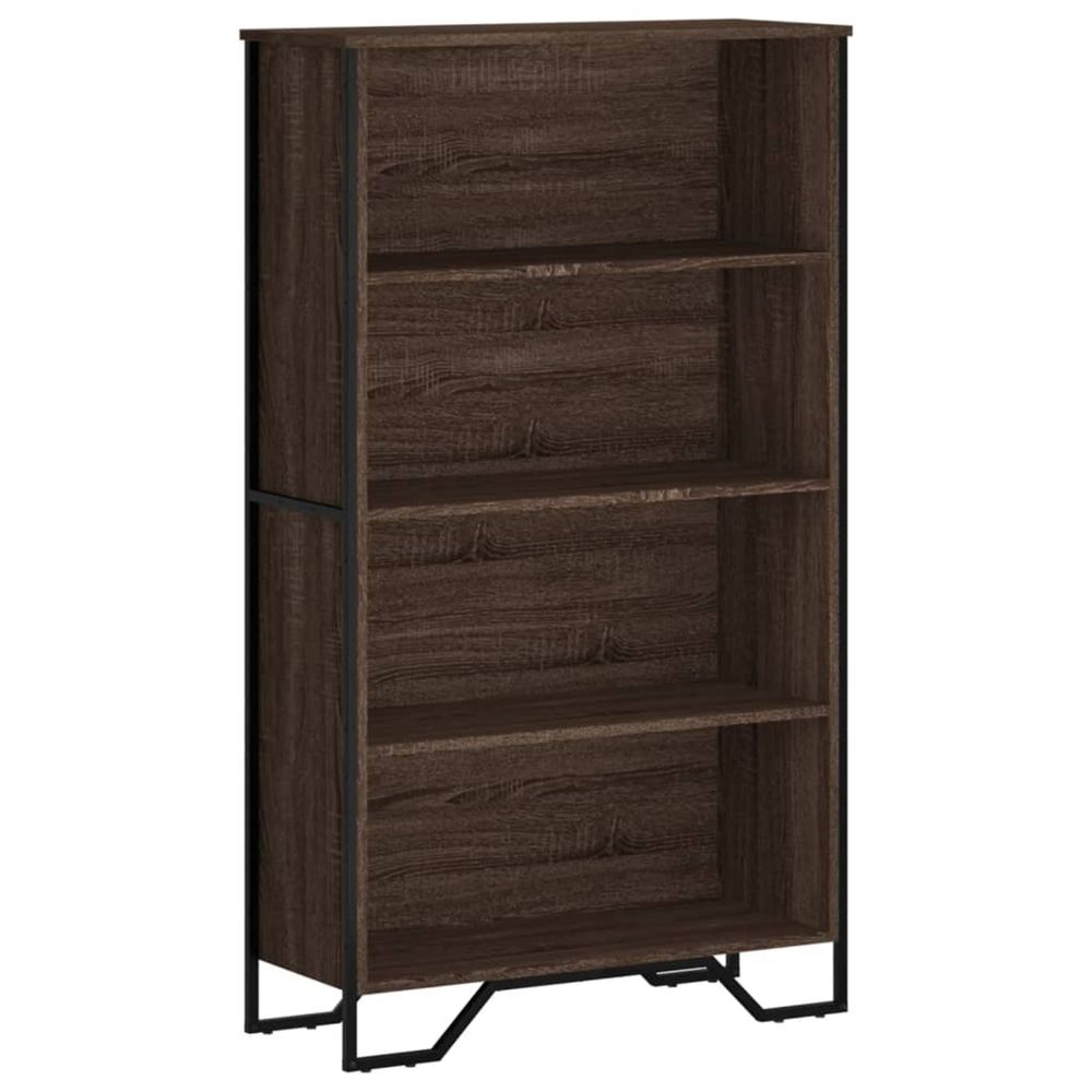 Bibliothèque chêne marron 80x31x137,5 cm bois d'ingénierie