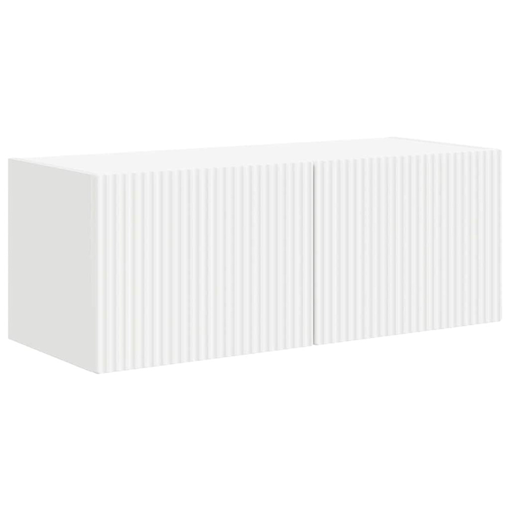 Meuble tv mural blanc 60 x 31 x 29.5 cm bois d'ingénierie