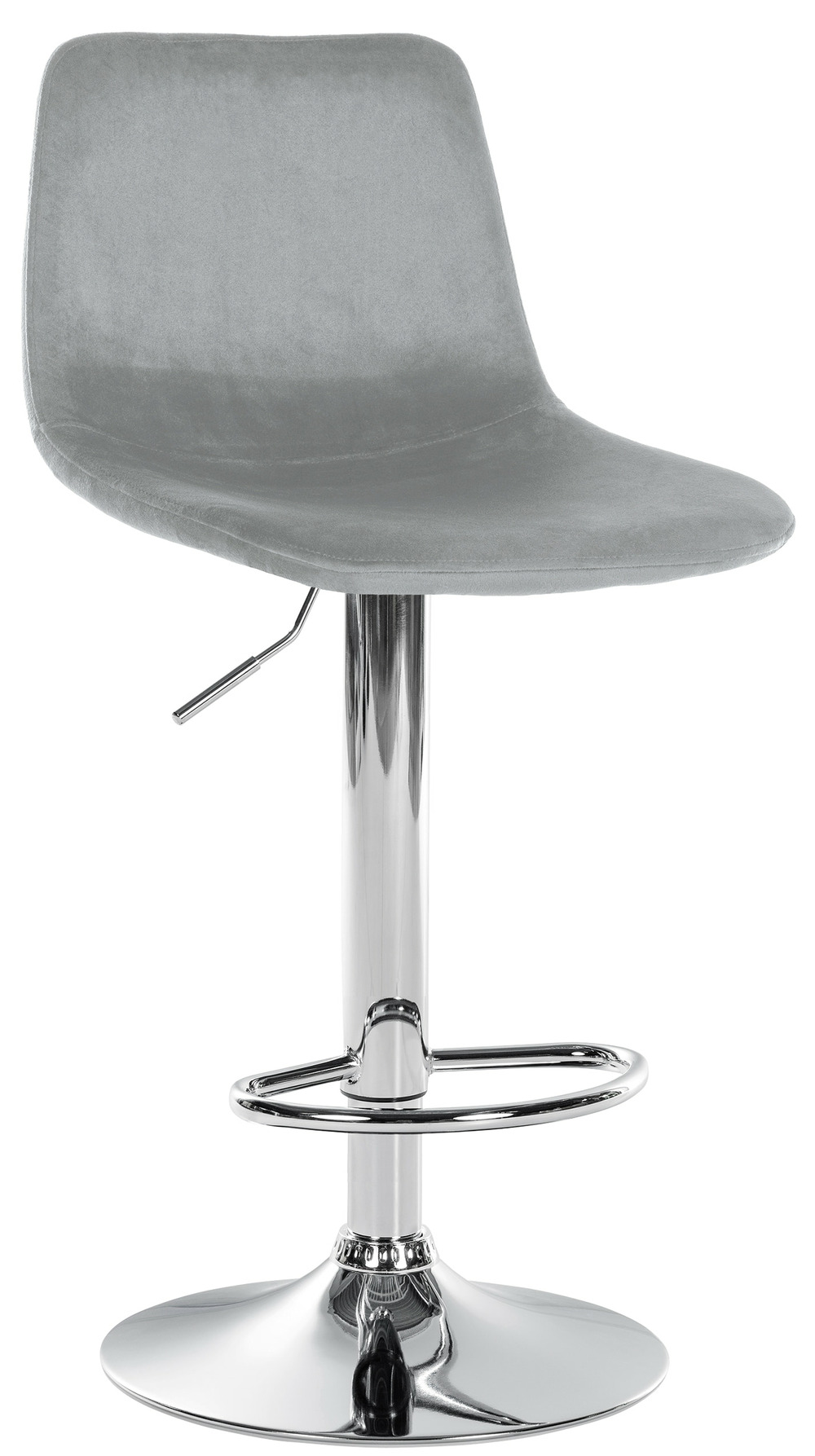 Tabouret de bar divo velours chrome