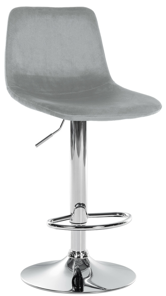 Tabouret de bar divo velours chrome