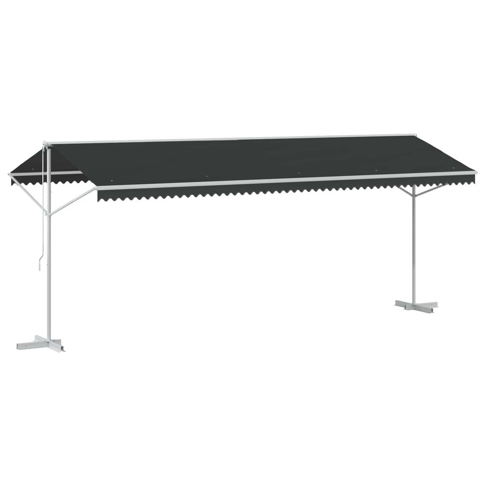 Auvent autoportant 6 x 3 m polyester anthracite
