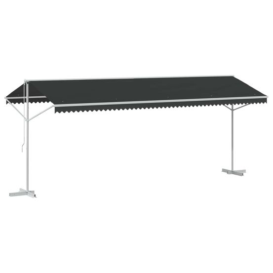 Auvent autoportant 6 x 3 m polyester anthracite