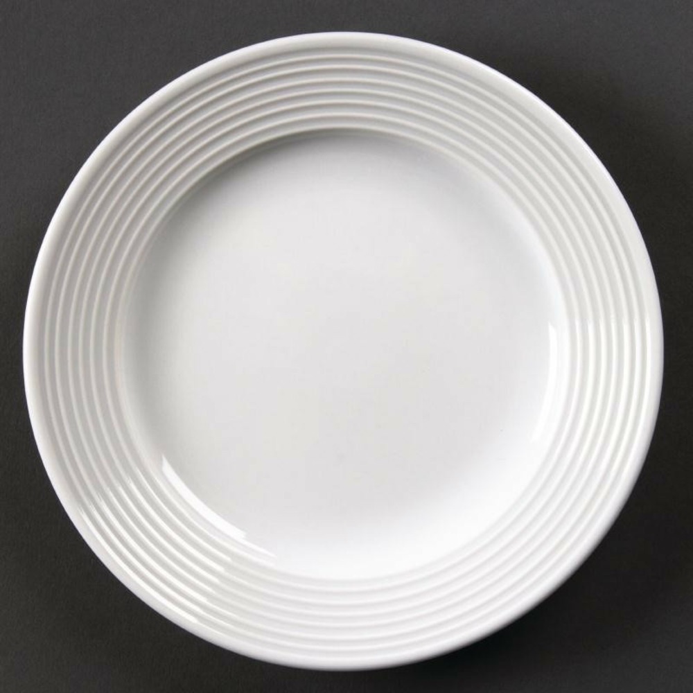 Assiettes à bord large linear 150(ø)mm lot de 12 olympia