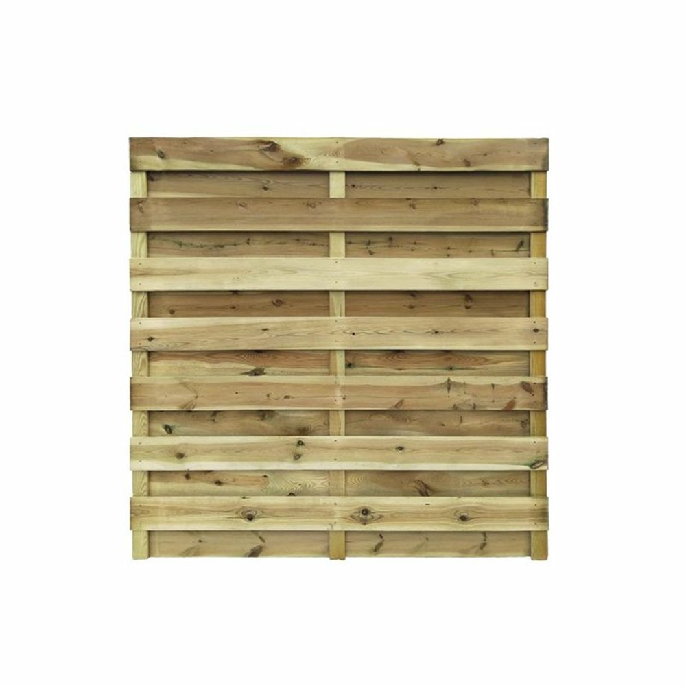 Panneau bois plein 180x180 cm – sapin rouge – clôture & brise-vue jardin