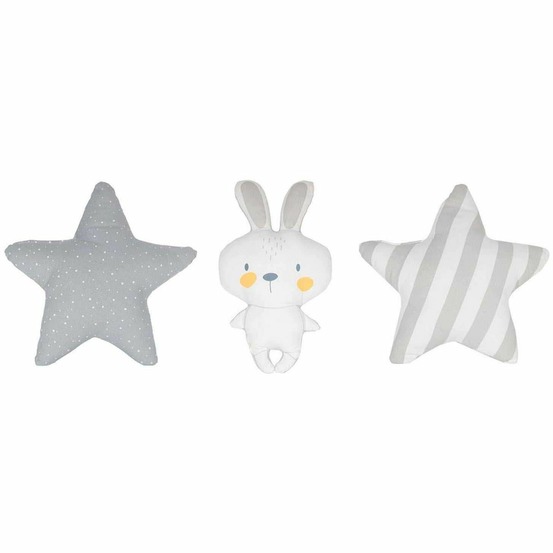 Set de 3 coussins etoiles er lapinou