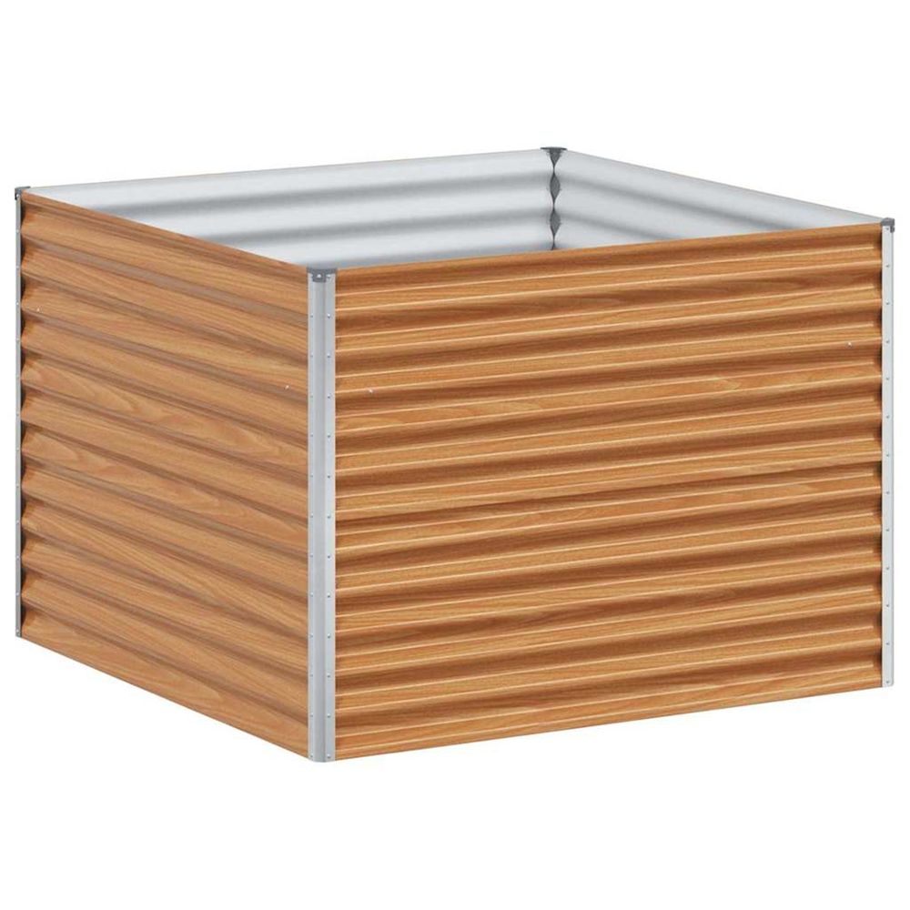 Jardinière d'extérieur surélevée marron clair 98 x 100 x 68 cm