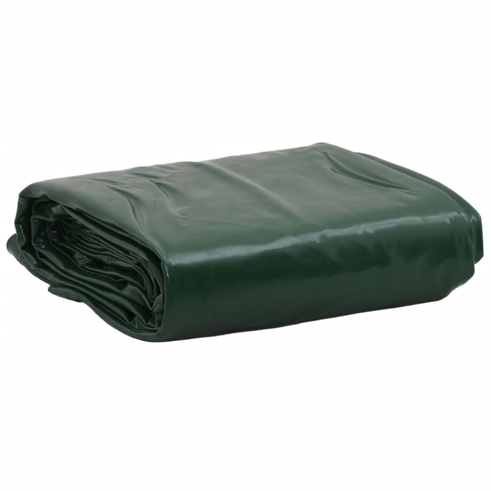 Bâche 650g / m² vert 1 x 2,5 m toile avec revêtement en pvc