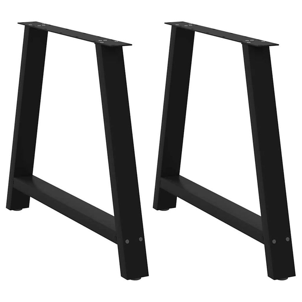 Pieds de table à manger en forme de a, 2 pièces, noir, 90 x (72-73) cm, acier