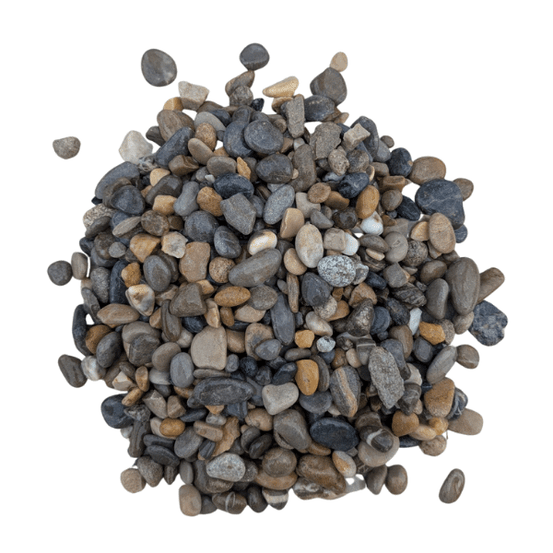 Gravier roulé rivière gris 6/16 mm – lot 2 sacs +/- 25 kg