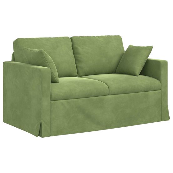 Canapé vert clair 138 x 78 x 80 cm velours