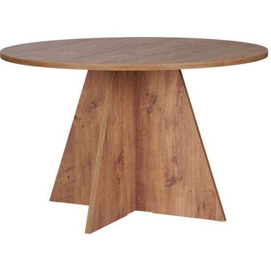 Table à manger ronde en aggloméré virella pin