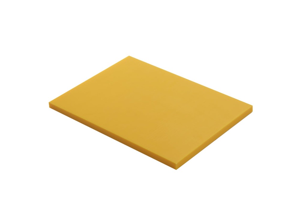 Planche à découper pehd 500 jaune 40x30x2 cm - matériel chr pro