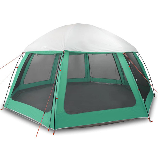 Tente piscine toit amovible parois maille vert d'eau 510x510 cm