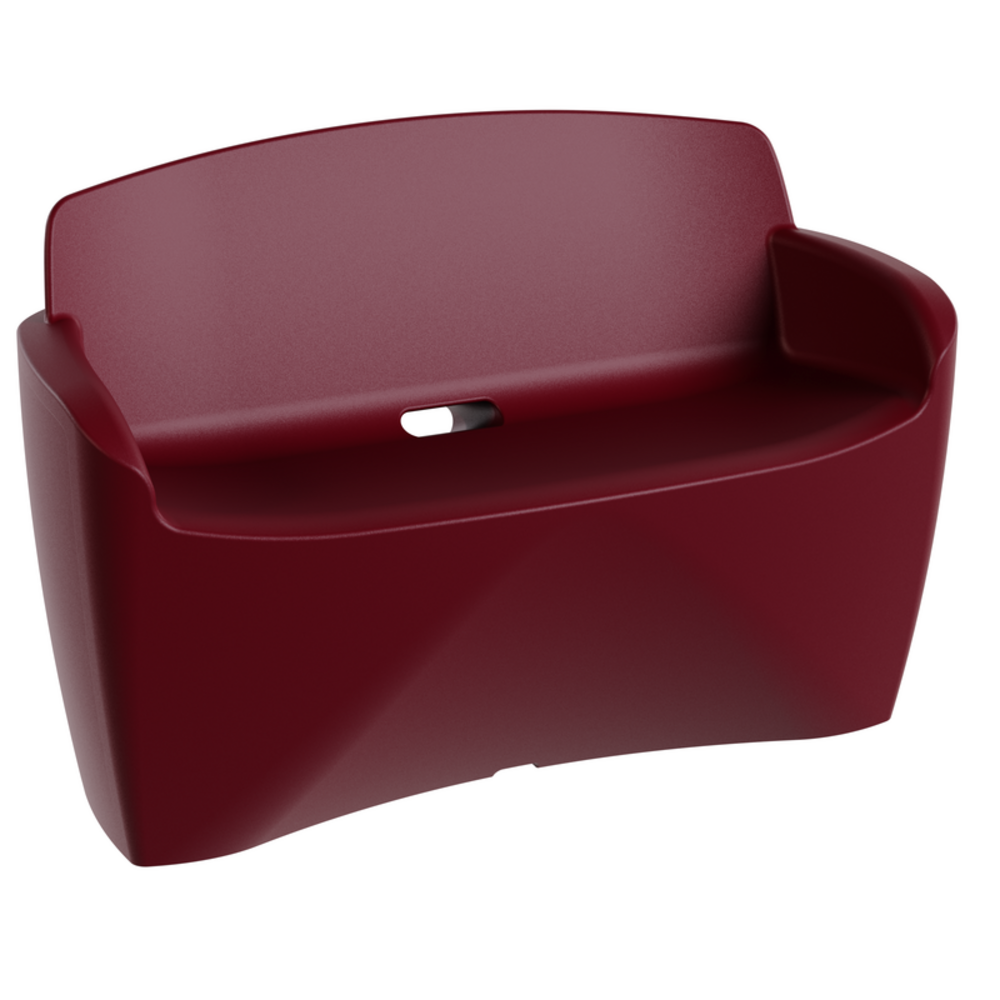 Banquette deux places neotwin rouge grenat