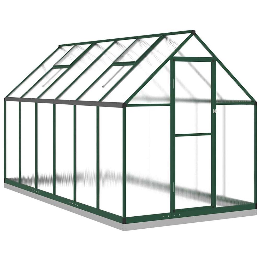 Serre avec cadre de base vert 334x169x202 cm aluminium