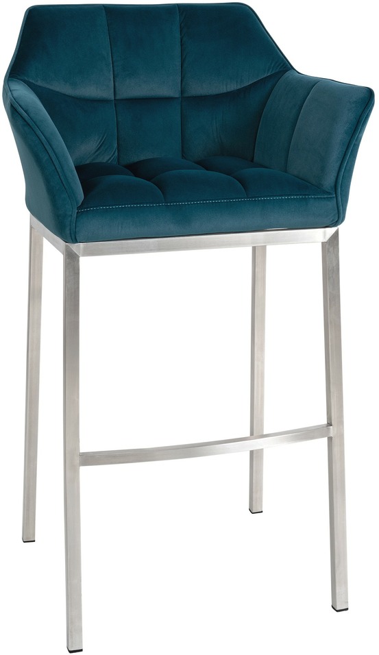 Tabouret de bar damaso e velours avec structure 4 pieds