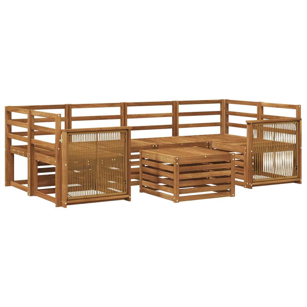 Ensemble de canapés d'extérieur 7 pc naturel