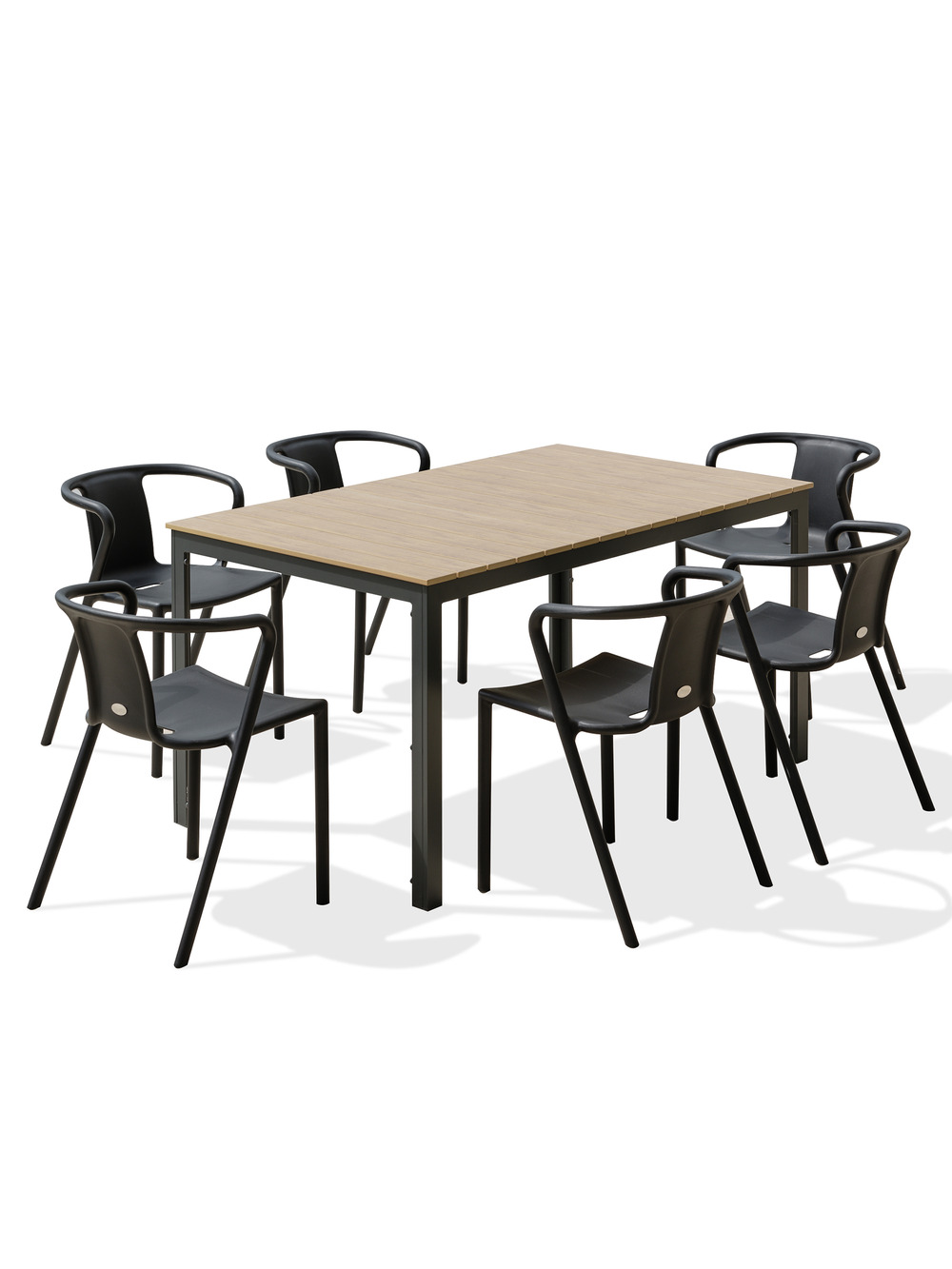 Ensemble repas boston 6 pl avec diego noir