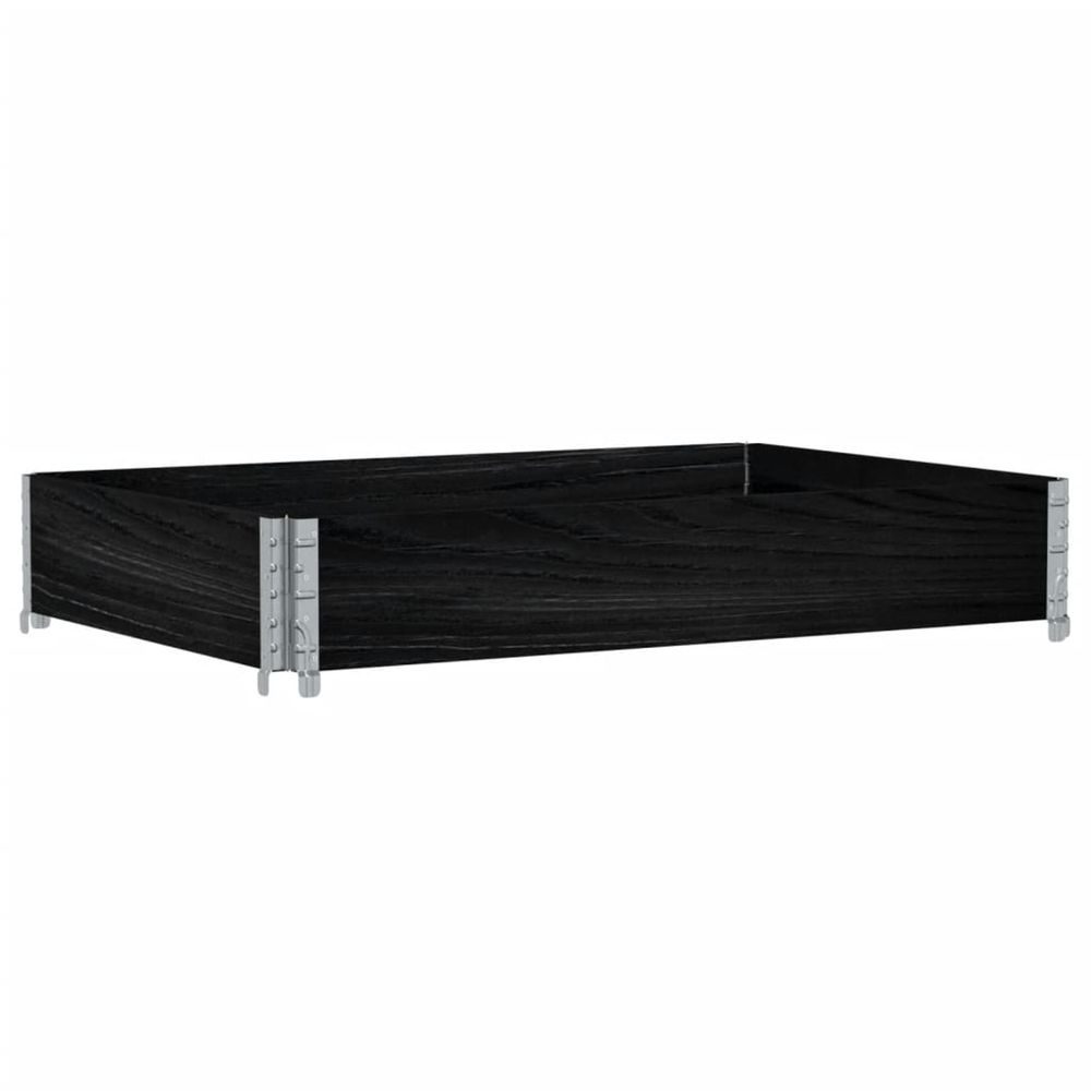 Collier de palette noir 120x80 cm bois de pin solide