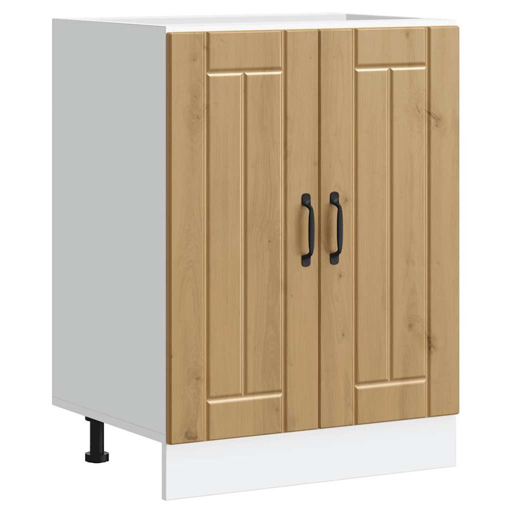 Meuble de base de lavabo lucca chêne artisanal bois ingénierie
