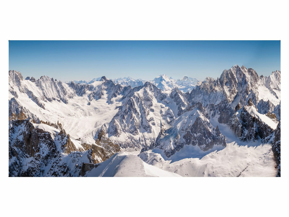 Toile de fond sommets de montagne enneigés