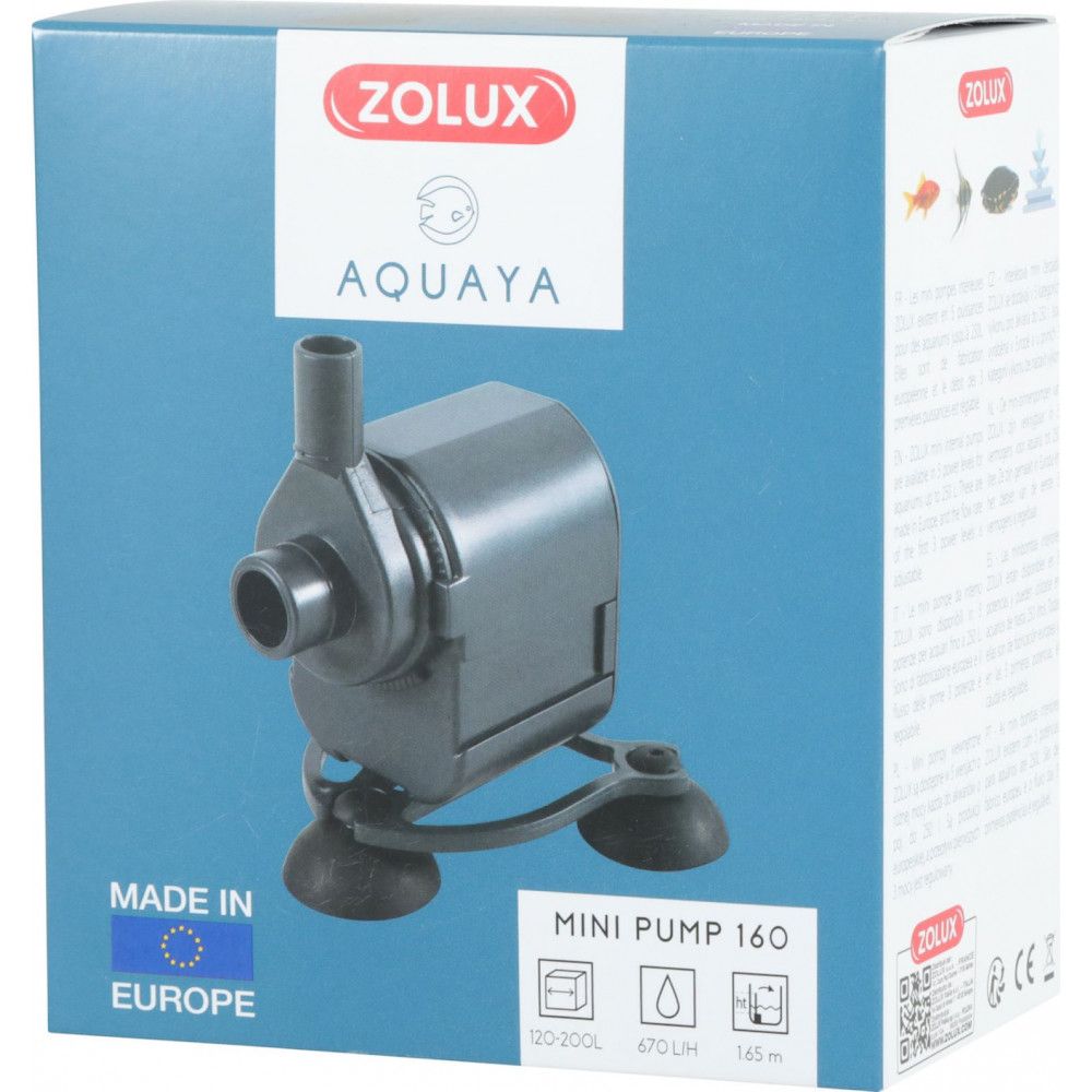 Mini pompe 160 - pour aquarium de 120 à 160 litres.