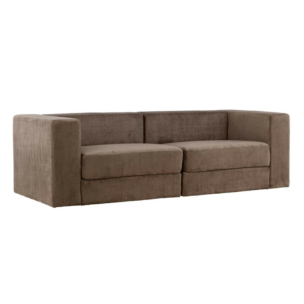 Canapé 3 places effet lin 