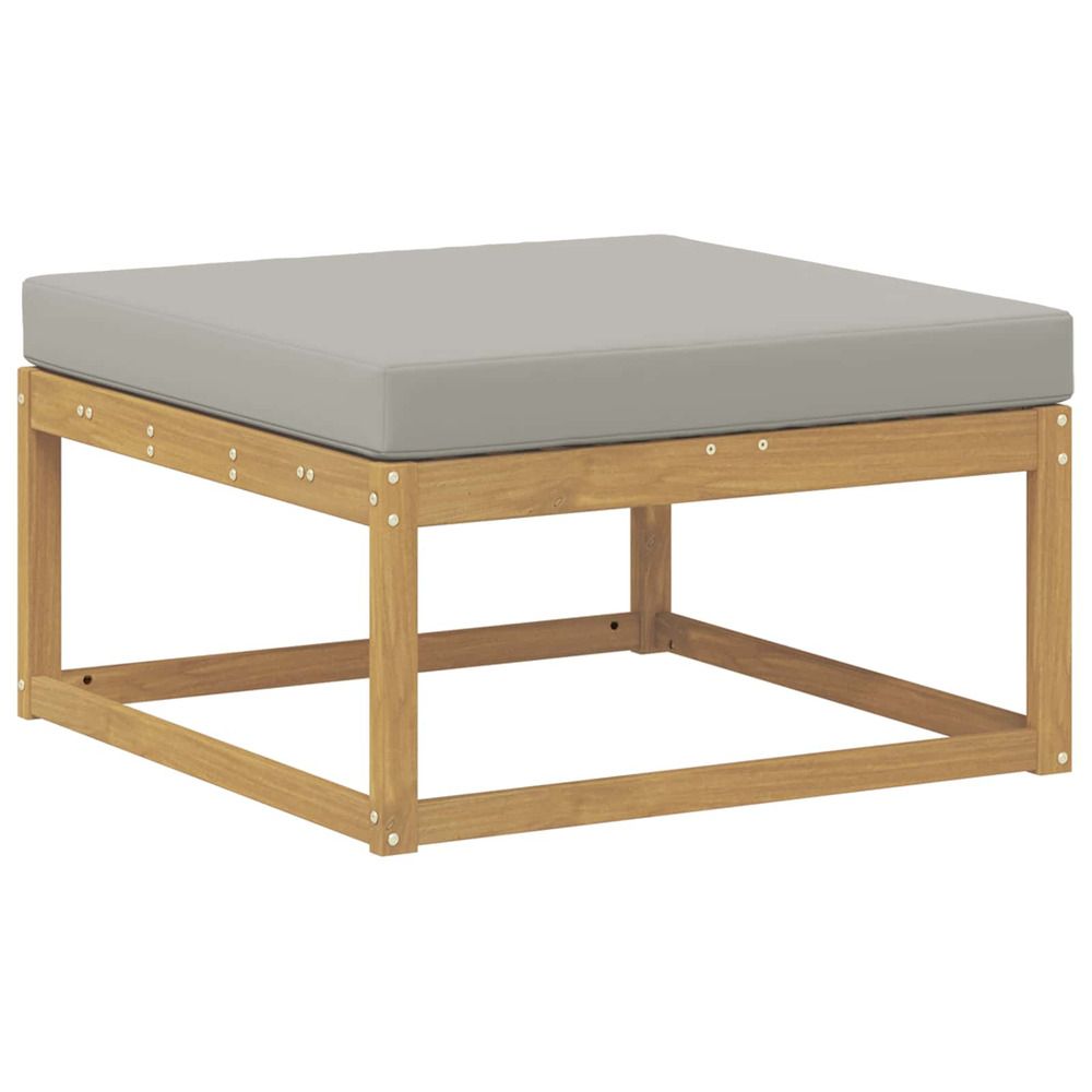 Pouf d'extérieur polyester blanc