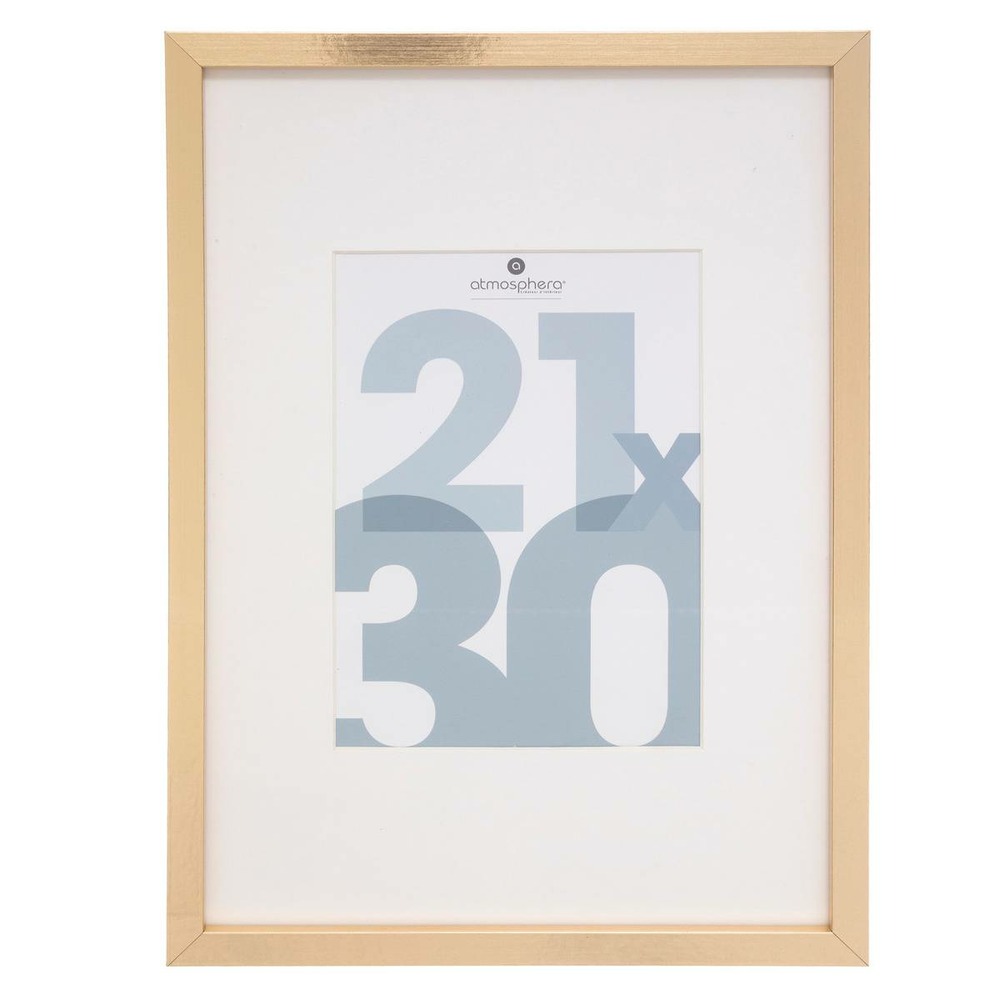 Cadre photo manu - doré - bois 21x30 cm