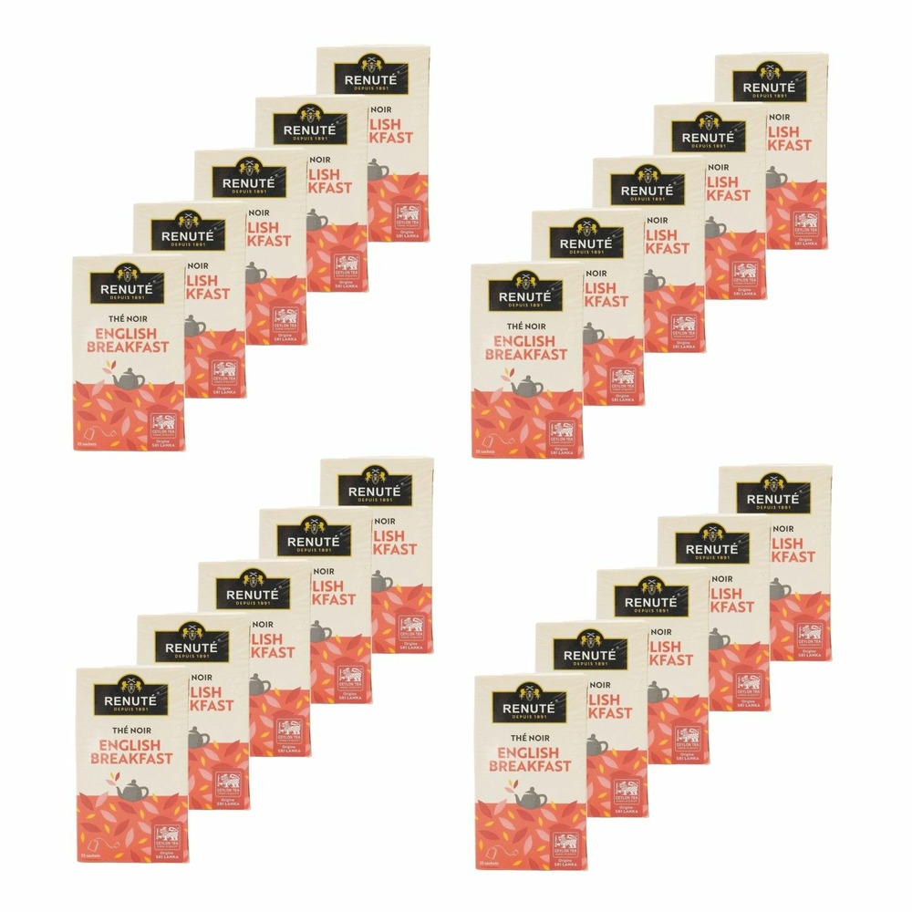 Thé noir english breakfast - 25 sachets - renuté