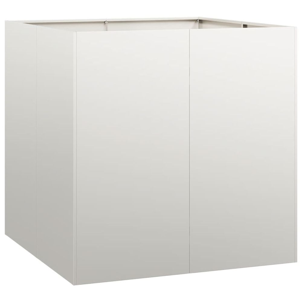 Jardinière d'extérieur 80x80x80 cm acier inoxydable