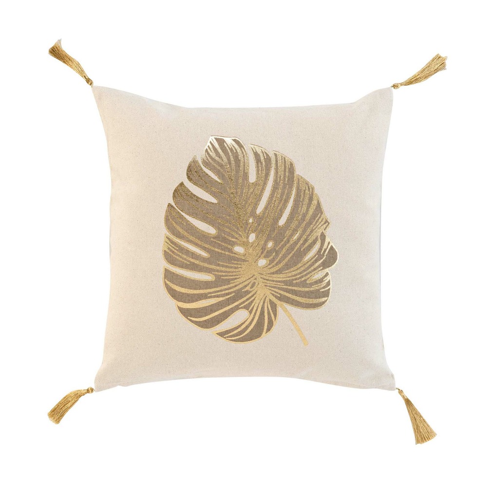 Coussin mogador feuille