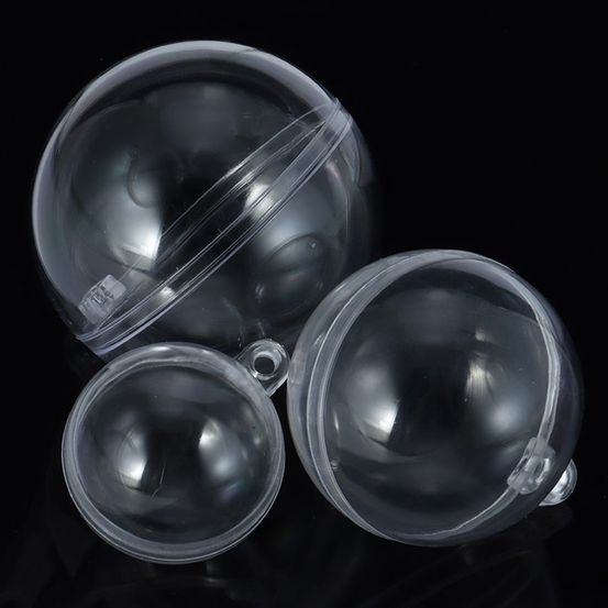 Boule de noël en plastique transparent - 20 cm