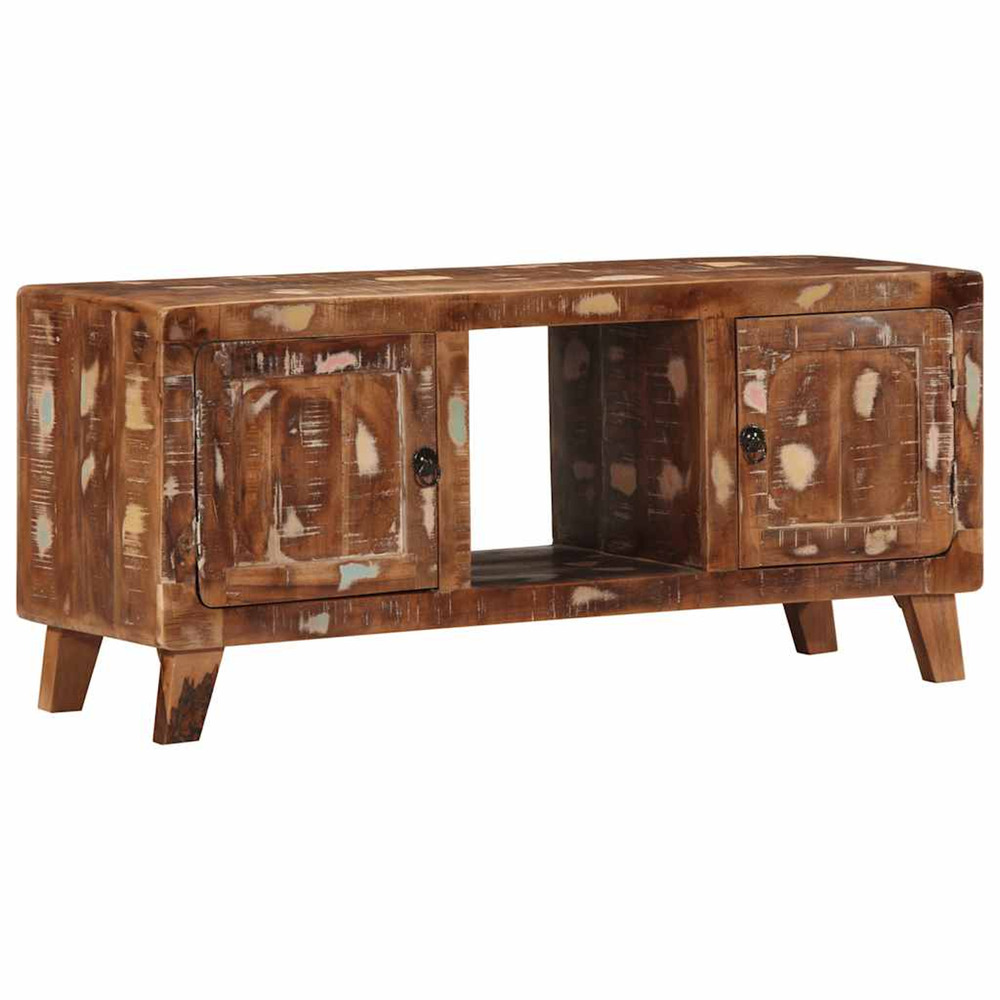 Meuble tv 105x46x32 cm bois massif de récupération