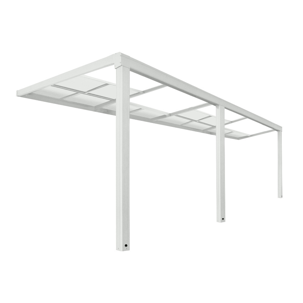 Home deluxe - toit de terrasse solis deluxe - blanc, 579 x 295 x 233 / 272 cm - avec fonction de toit coulissant - avec panneaux