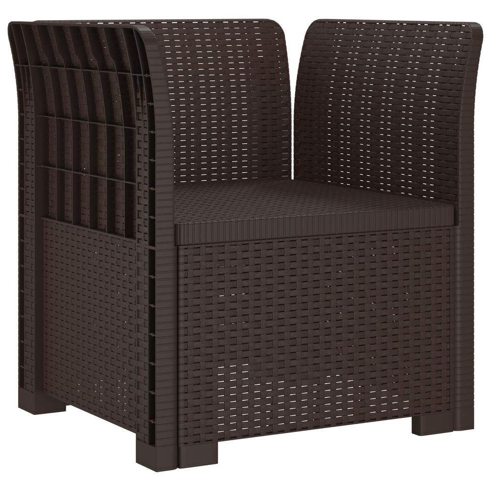 Fauteuil 1 place look rotin pp marron