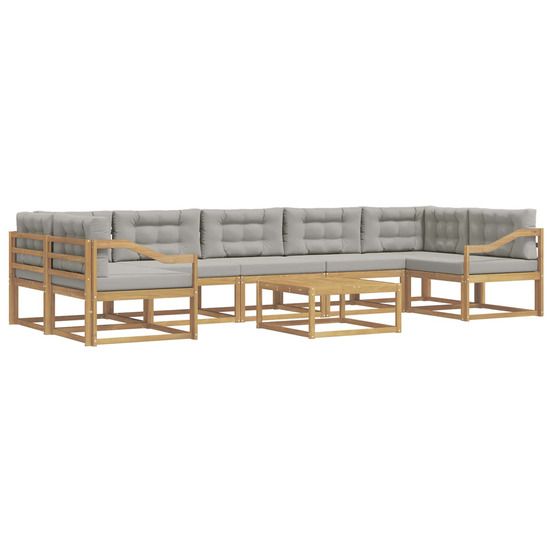 Ensemble de canapés d'extérieur 6 pc blanc et gris clair