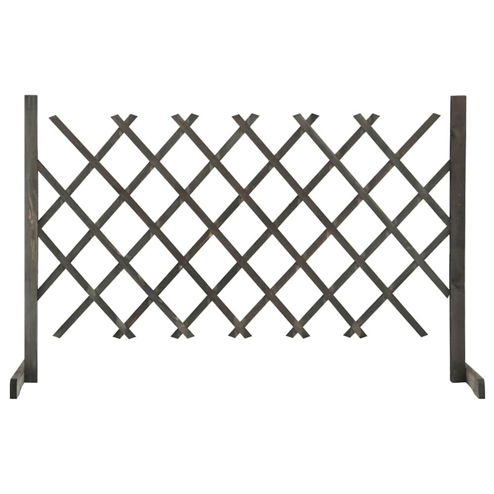 Clôture en treillis de jardin gris 120x90 cm bois de sapin