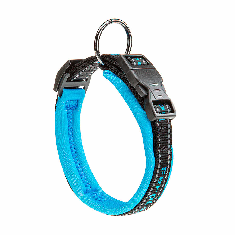 Ferplast collier chien sport dog, collier pour chien de taille petite, rembourrage doux, coutures réfléchissantes, étiquette pour