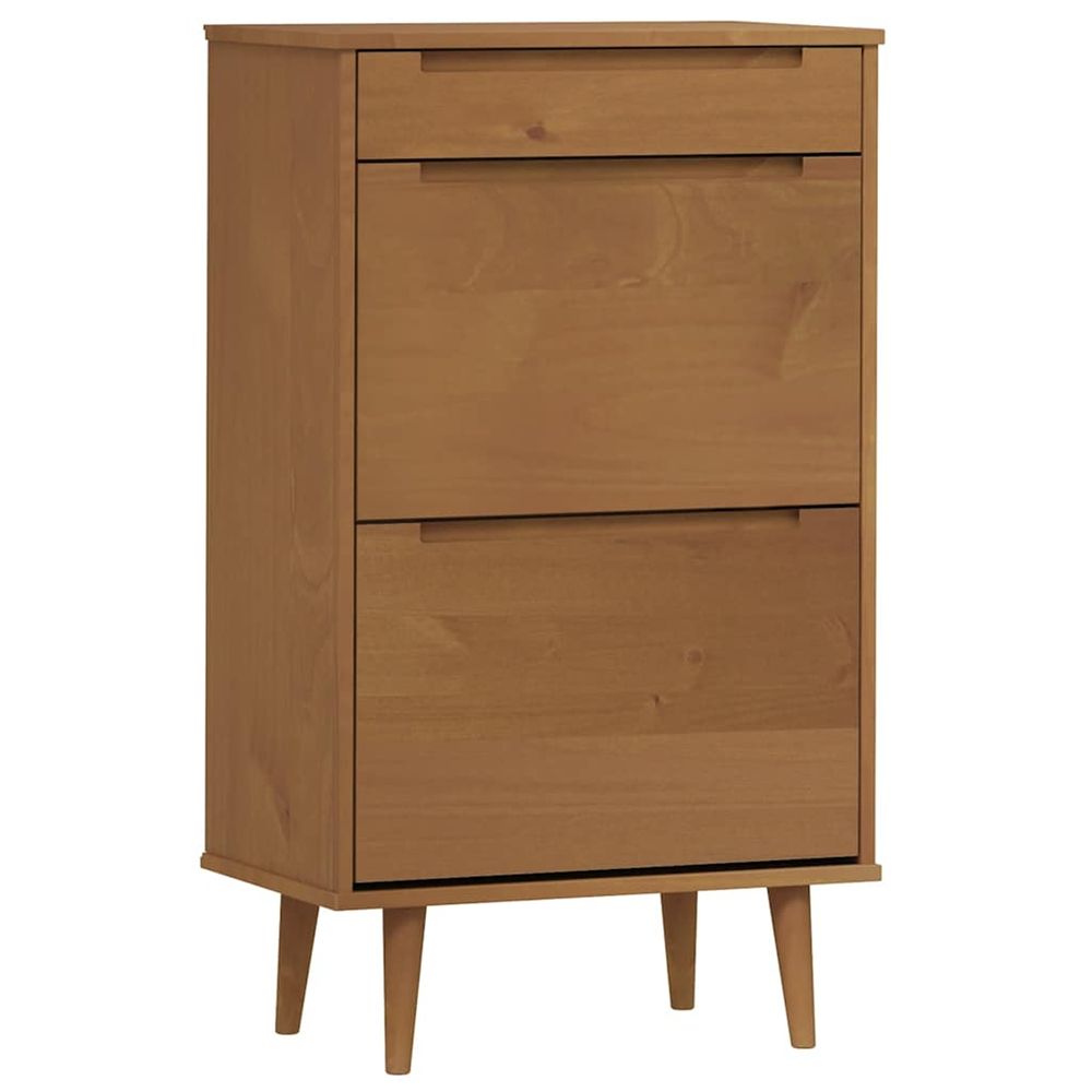 Armoire à chaussures molde marron 59,5x35x103 cm bois de pin