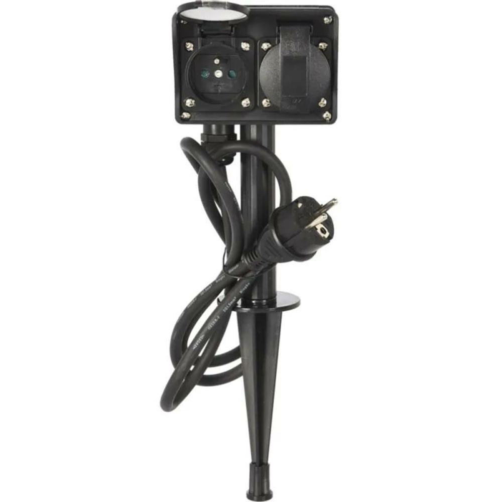 Multiprise avec minuterie ext 1,5m fil noir