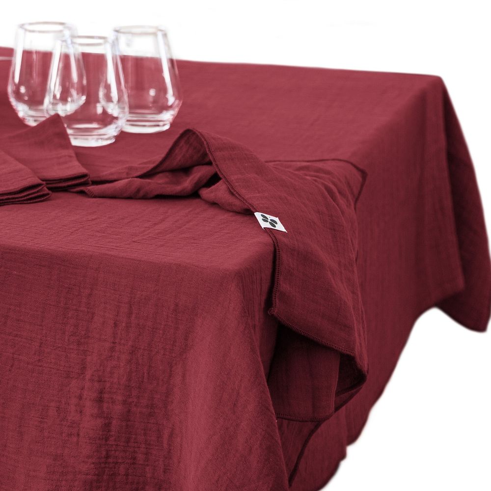 Nappe rectangle gaze de coton gaia