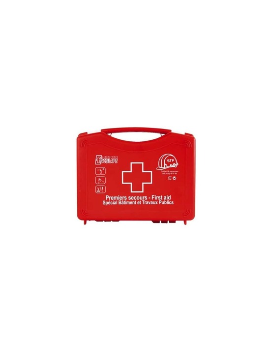 Trousse secours pleine polypro asep btp 5 rouge